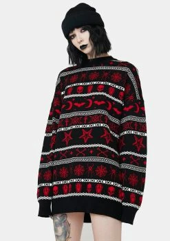 The Grave Girls Little Miss Killjoy Intarsia Sweater