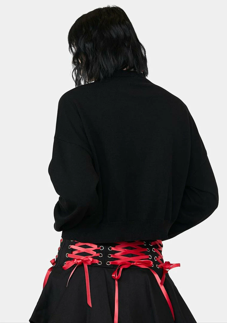 Best Sale ๐ฅ The Grave ๐ง Girls Gingergoth Man Knit Sweater ๐ 6 The Grave Girls Gingergoth Man Knit Sweater