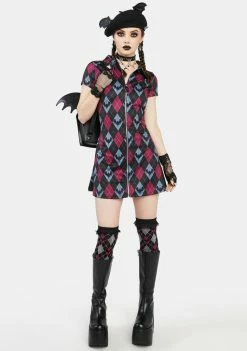 The Grave Girls Bat To School Mini Dress