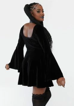 The Grave Girls Goddess Velvet Mini Dress Dresses