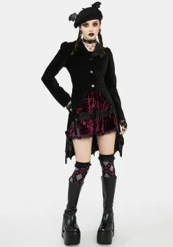 The Grave Girls Trench Coats Darkest Before Dawn Velvet Coat