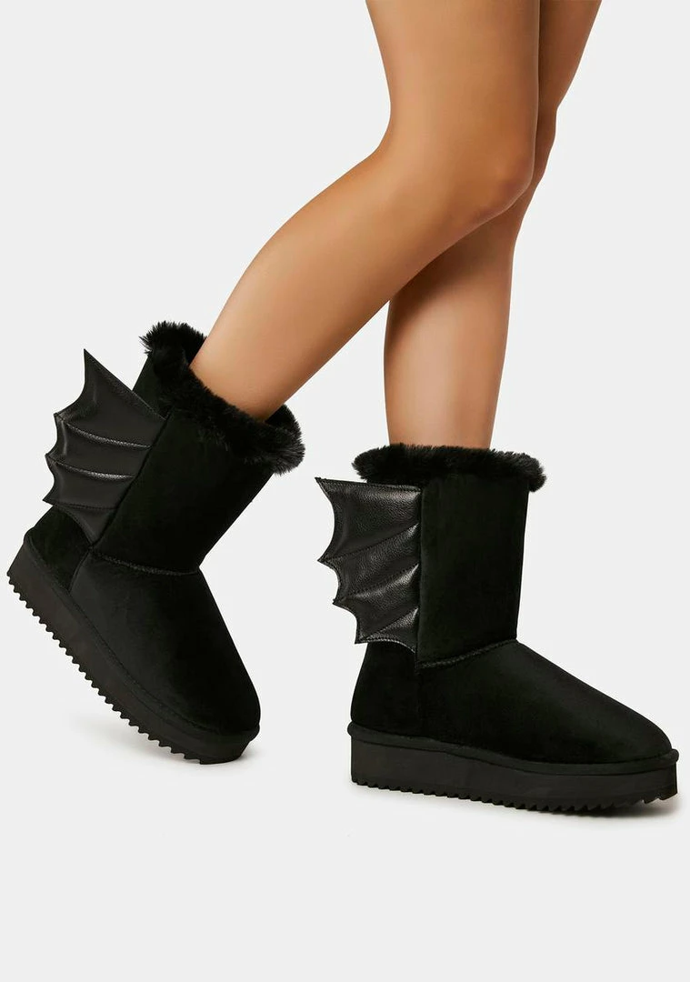 Coupon 🎉 The Grave 👧 Girls Bat To Worse Slipper 🥾 Boots 👏 3 The Grave Girls Bat To Worse Slipper Boots