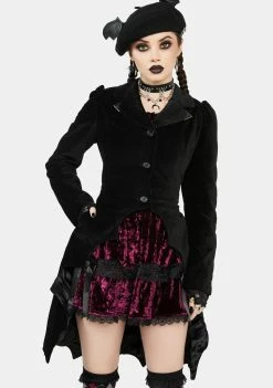 The Grave Girls Trench Coats Darkest Before Dawn Velvet Coat