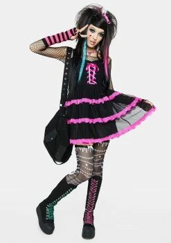 The Grave Girls Little Black Dresses Love To Lead Mini Dress