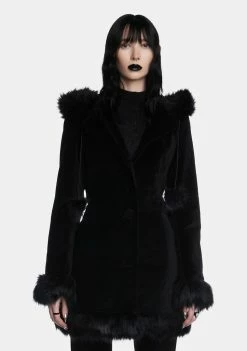 The Grave Girls Born From Darkness Faux Fur Coat Faux Fur Coats
