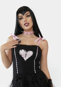 The Grave Girls Tops Love Hurts Embroidered Tank Top