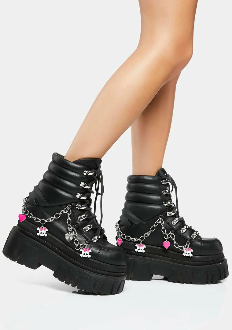 Wholesale 😉 The Grave 👧 Girls Friend Request Platform 🥾 Boots 😉 3 The Grave Girls Friend Request Platform Boots