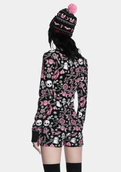 The Grave Girls Revenge Served Sweet Thermal Romper