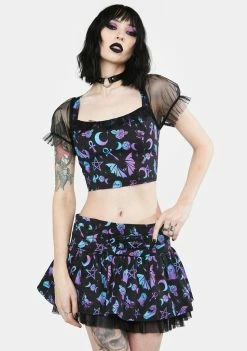 The Grave Girls Mystical Aura Mini Skirt Bottoms