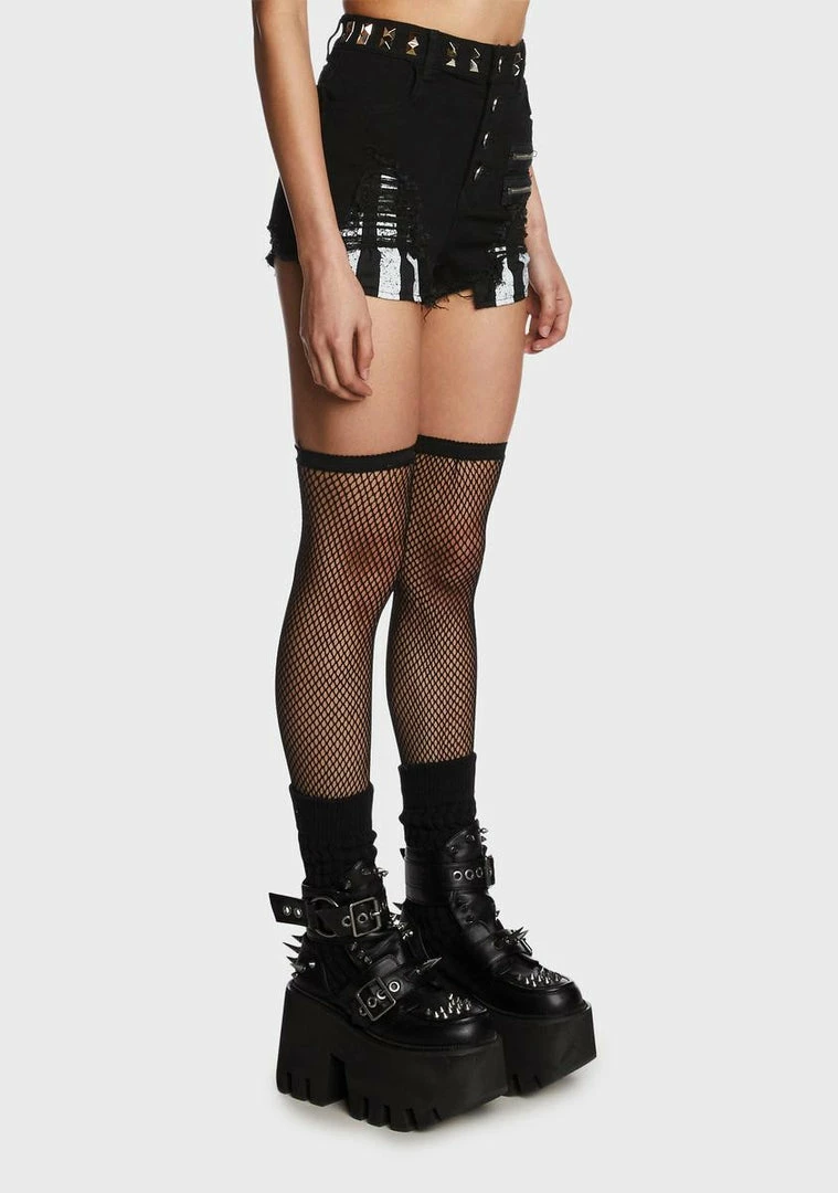 Flash Sale 🤩 The Grave 👧 Girls The Dead Instead Distressed Shorts 👏 5 The Grave Girls The Dead Instead Distressed Shorts