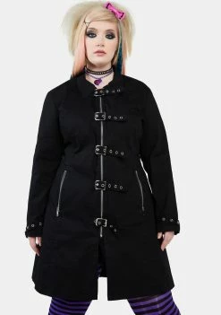 The Grave Girls Trench Coats Plus Merch Booth Trench Coat