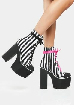The Grave Girls Dark Drop A Heart Platform Boots