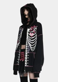 The Grave Girls Spoiled And Rotten Zip-Up Hoodie Graphic Hoodies