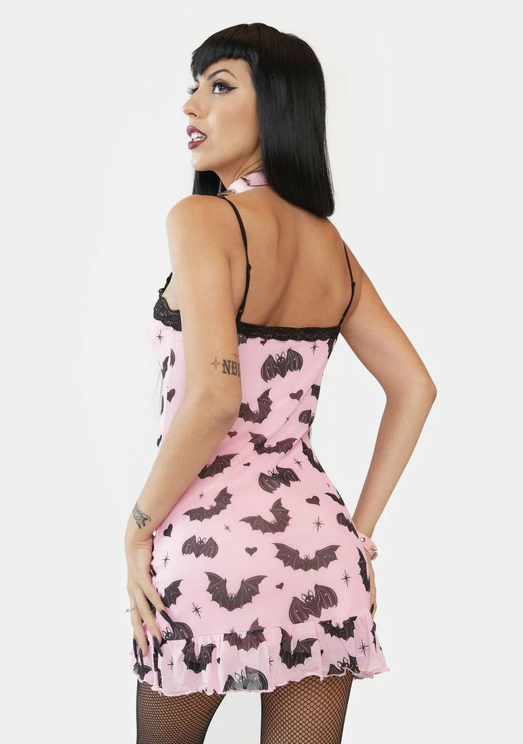 Outlet ⭐ The Grave 👧 Girls Nocturnal Love Mesh Mini 👗 Dress 😀 6 The Grave Girls Nocturnal Love Mesh Mini Dress