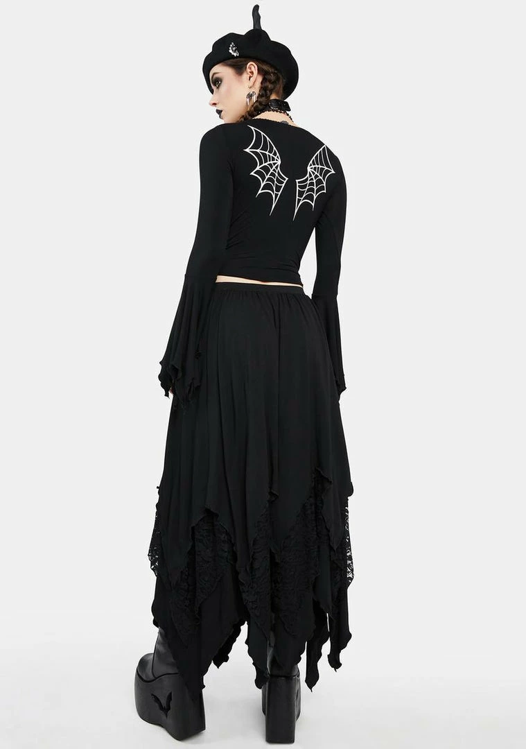 Best deal ๐งจ The Grave ๐ง Girls Love The Night Maxi ๐ Skirt ๐ 6 The Grave Girls Love The Night Maxi Skirt