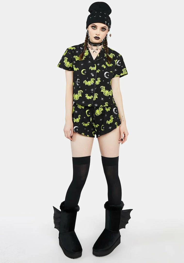 Coupon ๐งจ The Grave ๐ง Girls Nocturnal Behavior Pajama Set ๐ 5 The Grave Girls Nocturnal Behavior Pajama Set