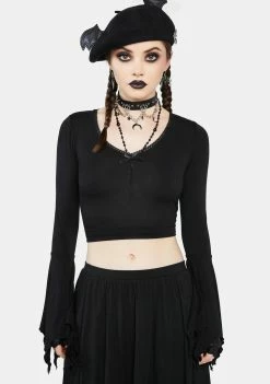 The Grave Girls Fang Club Crop Top