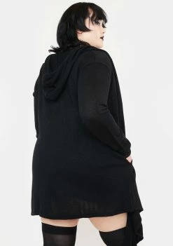 The Grave Girls Tops Plus Wicked Twilight Draped Cardigan