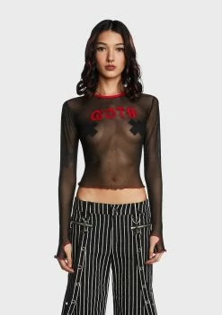 The Grave Girls Easy To Read Mesh Top