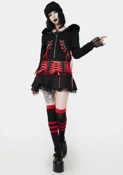 The Grave Girls Bloodline Lace-Up Skirt