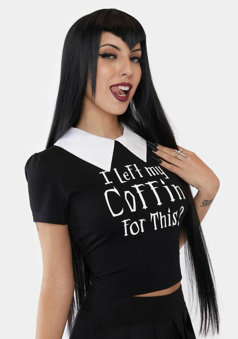 Deals ❤️ The Grave 👧 Girls Return To Coffin Graphic Tee 🌟 3 The Grave Girls Return To Coffin Graphic Tee