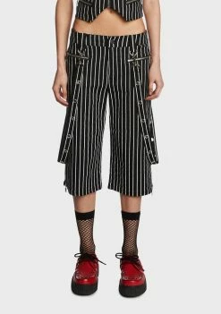 The Grave Girls Bottoms Deadly Souls Pinstripe Shorts