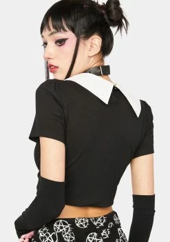 The Grave Girls Purr Hell Crop Top