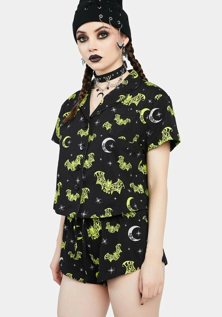 Coupon ๐งจ The Grave ๐ง Girls Nocturnal Behavior Pajama Set ๐ 4 The Grave Girls Nocturnal Behavior Pajama Set