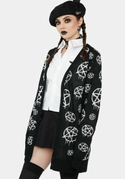 The Grave Girls Knit Cardigans Darkest Point Oversized Cardigan