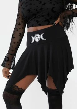 The Grave Girls Goddess Embroidered Mini Skirt