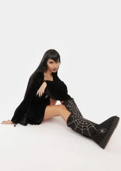 The Grave Girls Got You Trapped Rhinestone Slipper Boots Boots & Booties