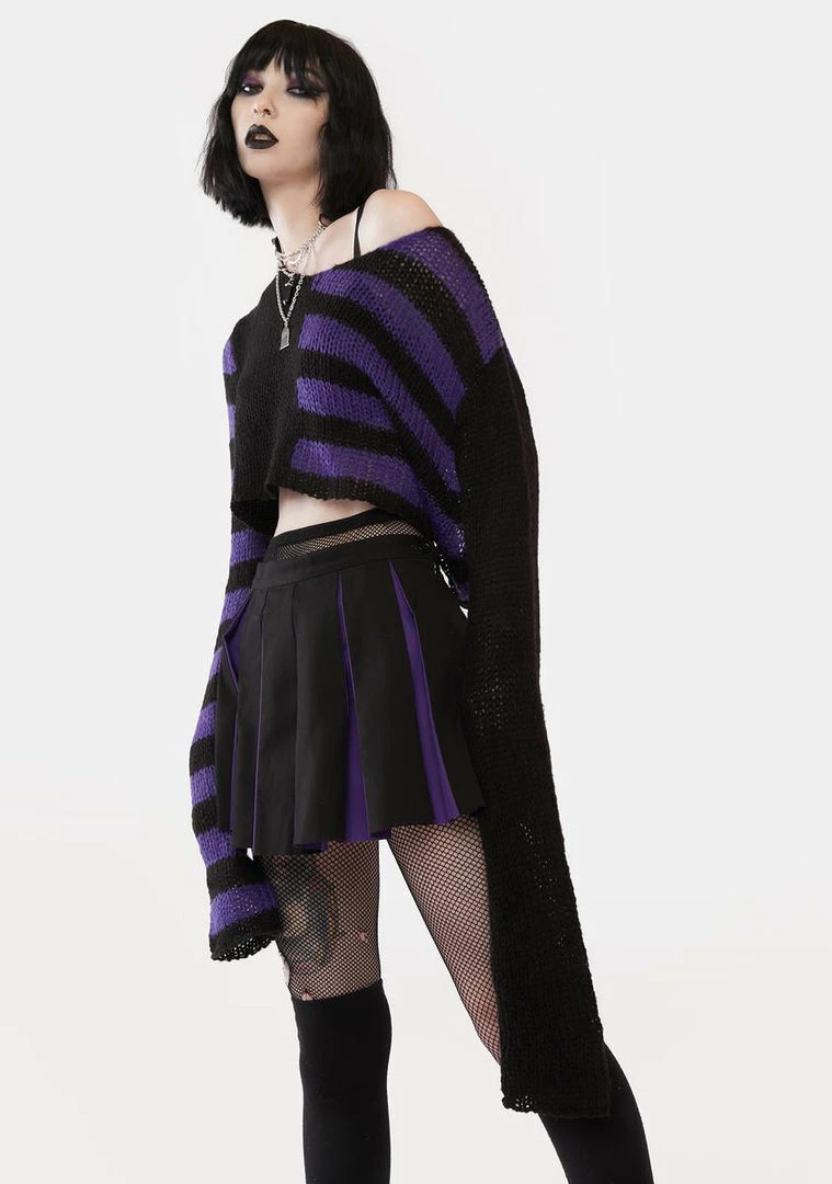 Budget 😉 The Grave 👧 Girls State Of Ruin Cropped Sweater Tops 🥰 5 The Grave Girls State Of Ruin Cropped Sweater Tops