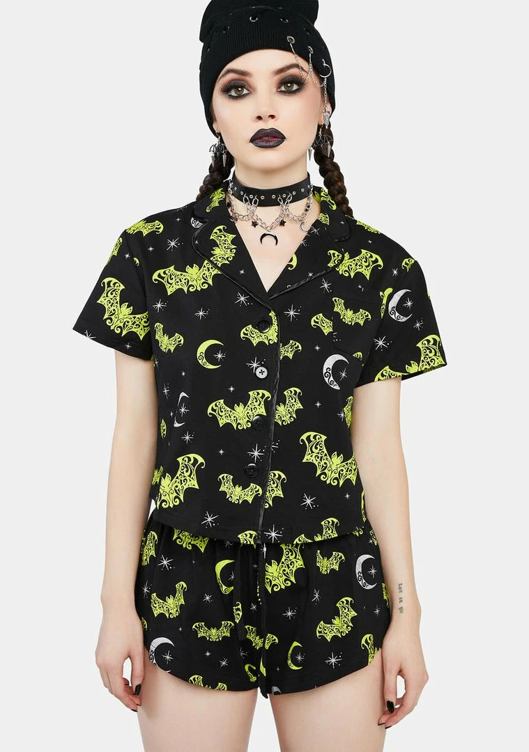 Coupon ๐งจ The Grave ๐ง Girls Nocturnal Behavior Pajama Set ๐ 3 The Grave Girls Nocturnal Behavior Pajama Set