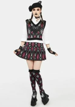 The Grave Girls Bat To School Mini Skirt