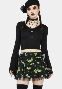 The Grave Girls Nocturnal Behavior Pleated Skirt