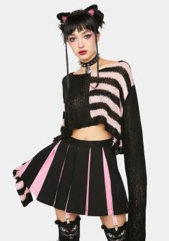 The Grave Girls Pleated Skirt Sweet State Of Ruin Pleated Mini Skirt