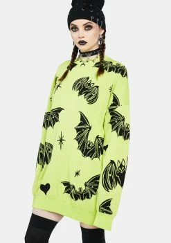 The Grave Girls Knit Sweaters Bat Romance Oversized Sweater