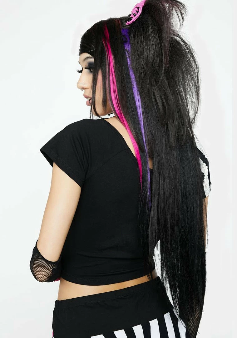 Promo โ๏ธ The Grave ๐ง Girls Dark Drop A Heart Two Tone Top Lace-Up Crop Top ๐ 6 The Grave Girls Dark Drop A Heart Two Tone Top Lace-Up Crop Top