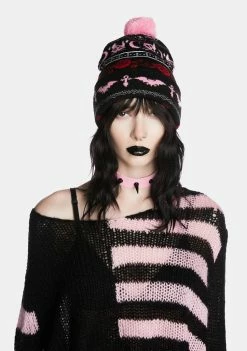 The Grave Girls Beanies Season Of The Ghouls Intarsia Beanie