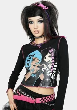 The Grave Girls Long Sleeves Aerial Shot Graphic Tee