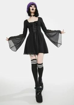 The Grave Girls Casting Spells Chiffon Mini Dress