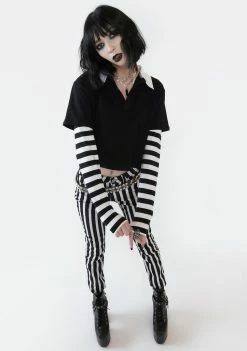 The Grave Girls Tops New Idols Layered Crop Top