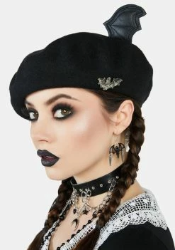 The Grave Girls Bat For More Winged Beret Hats
