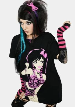 The Grave Girls Bulletin Space Oversized Tee Graphic T-Shirt