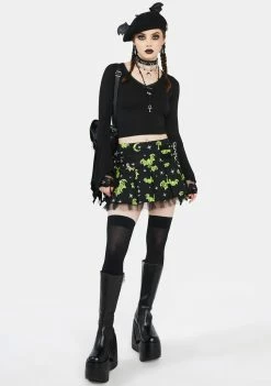 The Grave Girls Nocturnal Behavior Pleated Skirt
