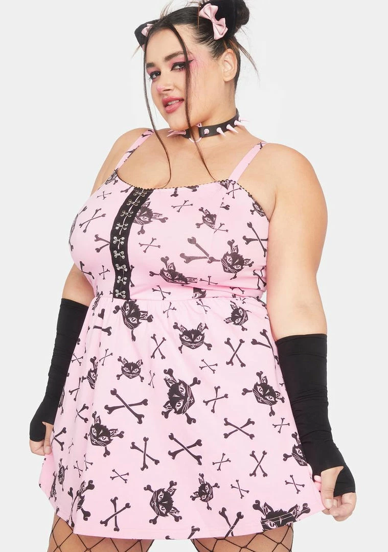 Outlet ๐คฉ The Grave ๐ง Girls ๐ Dresses Plus Furrocious Kitty Mini ๐ Dress ๐ 5 The Grave Girls Dresses Plus Furrocious Kitty Mini Dress
