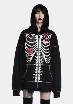 The Grave Girls Spoiled And Rotten Zip-Up Hoodie Graphic Hoodies