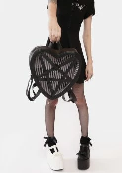 The Grave Girls Kiss Of Darkness Heart Backpack