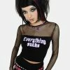 The Grave Girls Virtual Escape Fishnet Top Graphic T-Shirt