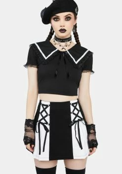 The Grave Girls Watch Your Battitude Pleated Skirt